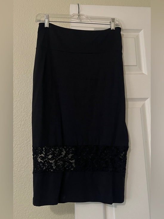 bebe Dresses & Skirts - Bebe black pencil skirt with lace detail
